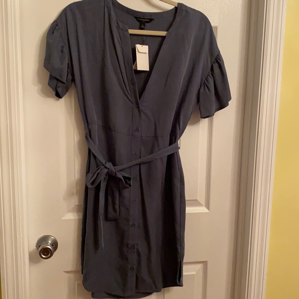 Banana Republic blue button dress